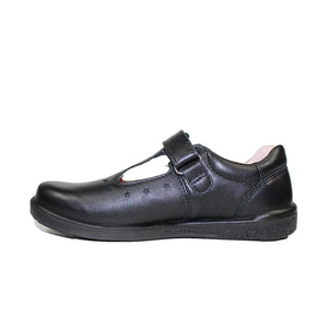 RICOSTA Scarlett  Black Leather | Middle Width | Girls T-Bar School Shoes