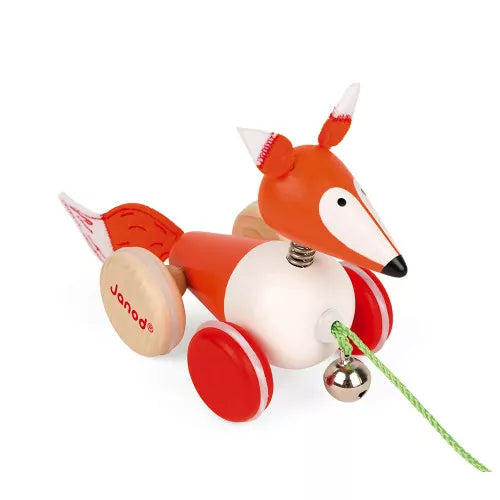 Janod Zigolos Pull Along Fox Kids Wooden Toys