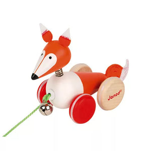 Janod Zigolos Pull Along Fox Kids Wooden Toys