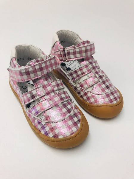 Bobell Metallic Pink Gingham Sandalette